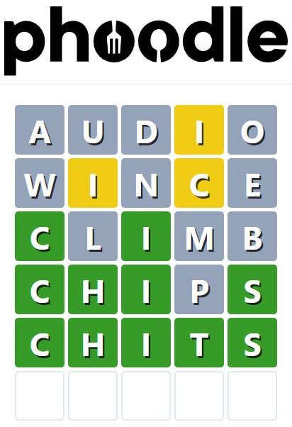 Daily Phoodle Answer 861 - 15th September 2024