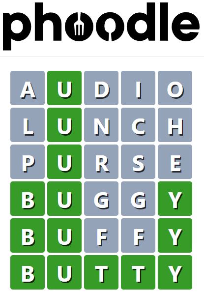 Daily Phoodle Answer 864 - 18th September 2024