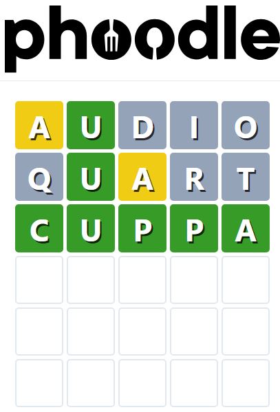 Daily Phoodle Answer 866 - 20th September 2024