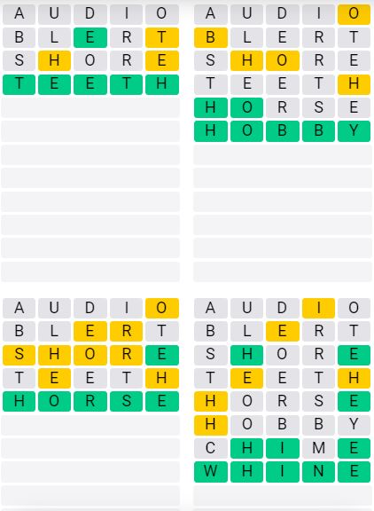Daily Quordle 42 Chill Answer - September 9th 2024