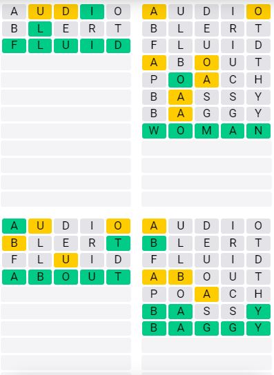 Daily Quordle 48 Chill Answer - September 15th 2024