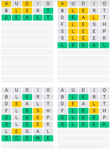 Daily Quordle 51 Chill Answer - September 18th 2024