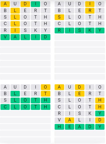 Daily Quordle 55 Chill Answer - September 22nd 2024