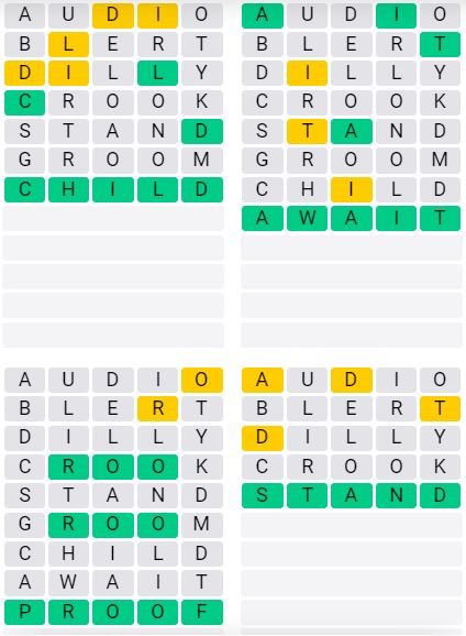Daily Quordle 59 Chill Answer - September 26th 2024