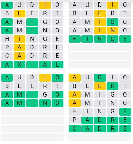 Daily Quordle 61 Extreme Answer - September 28th 2024