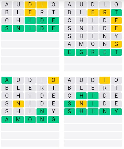 Daily Quordle 955 Answer - September 5th 2024