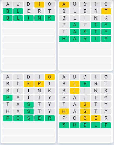 Daily Quordle 955 Sequence Answer - September 5th 2024