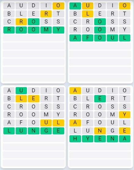Daily Quordle 956 Sequence Answer - September 6th 2024