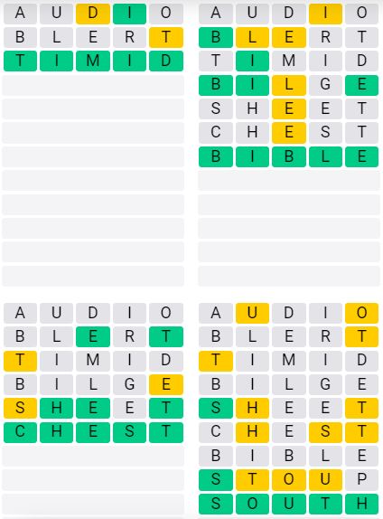 Daily Quordle 957 Chill Answer - September 7th 2024