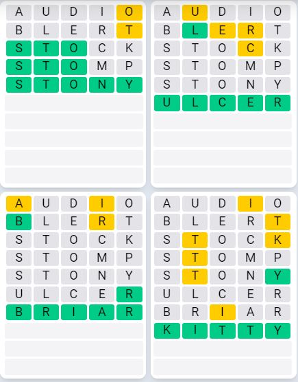 Daily Quordle 959 Sequence Answer - September 9th 2024