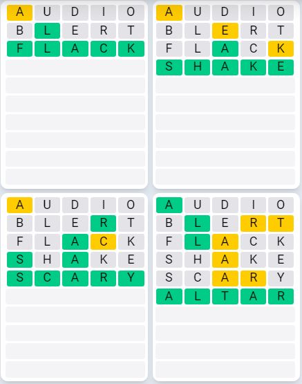 Daily Quordle 960 Sequence Answer - September 10th 2024
