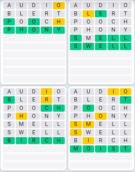 Daily Quordle 966 Sequence Answer - September 16th 2024
