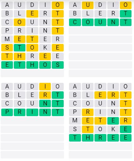 Daily Quordle 967 Classic Answer - September 17th 2024