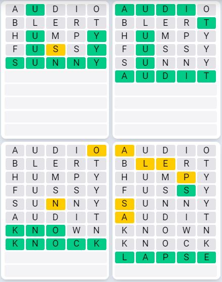 Daily Quordle 968 Sequence Answer - September 18th 2024