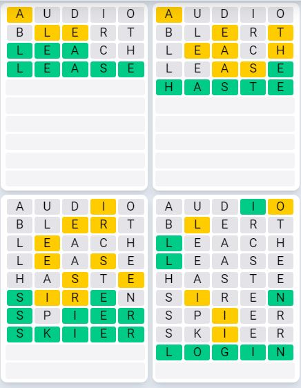 Daily Quordle 969 Sequence Answer - September 19th 2024