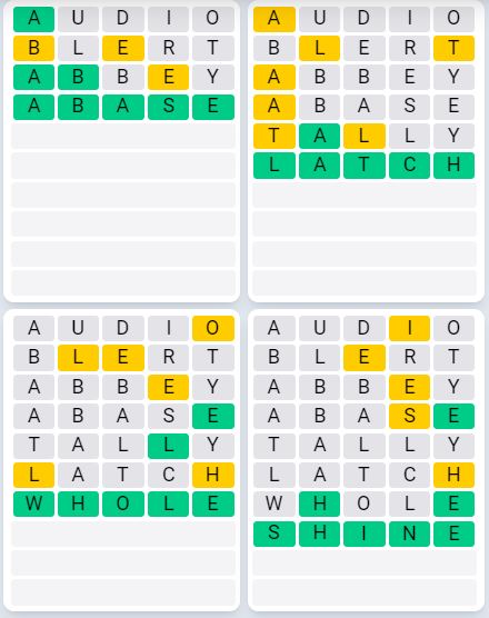 Daily Quordle 972 Sequence Answer - September 22nd 2024
