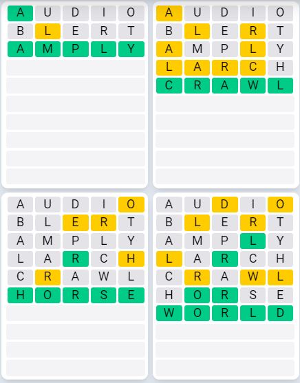 Daily Quordle 973 Sequence Answer - September 23rd 2024