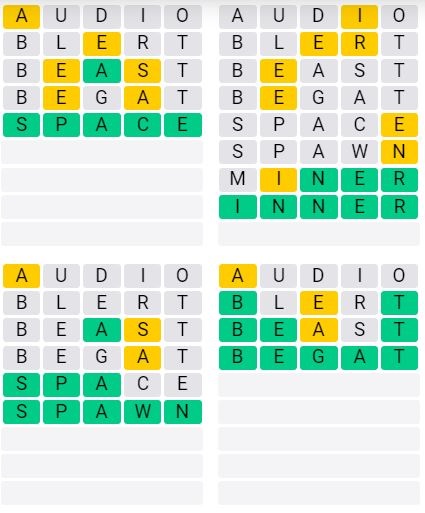 Daily Quordle 974 Classic Answer - September 24th 2024