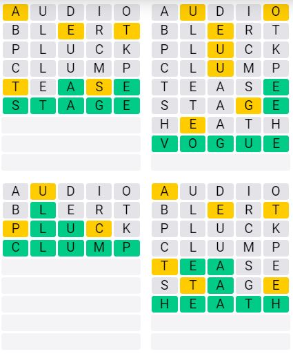Daily Quordle 976 Classic Answer - September 26th 2024