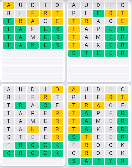 Daily Quordle 978 Sequence Answer - September 28th 2024