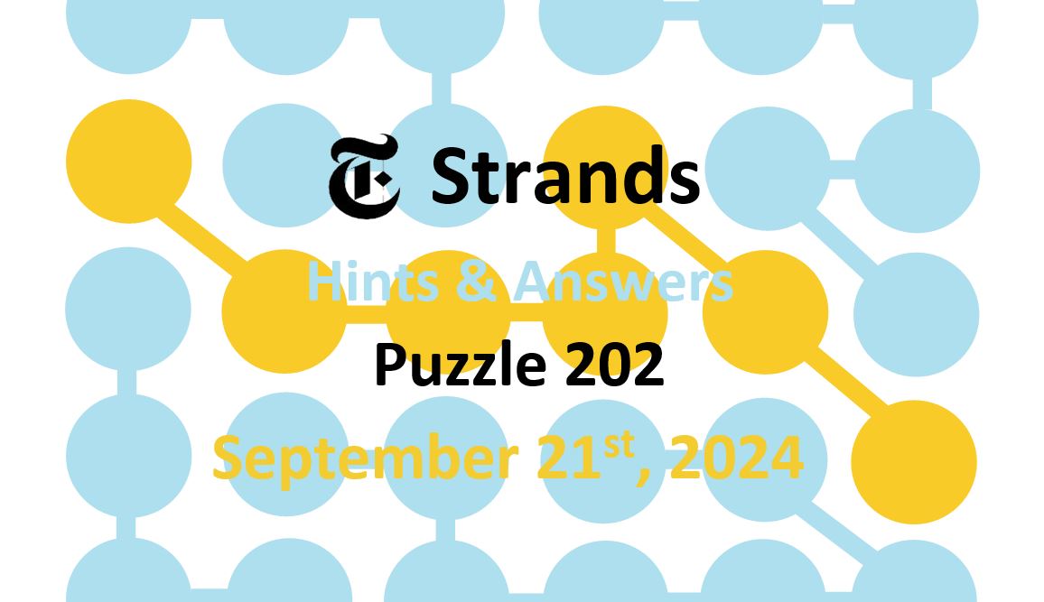 Daily Strands 202 Answers Today - 21st September 2024