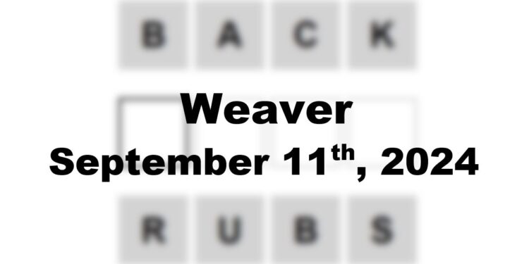 Daily Weaver Answers - 11th September 2024