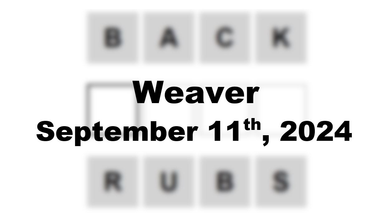Daily Weaver Answers - 11th September 2024