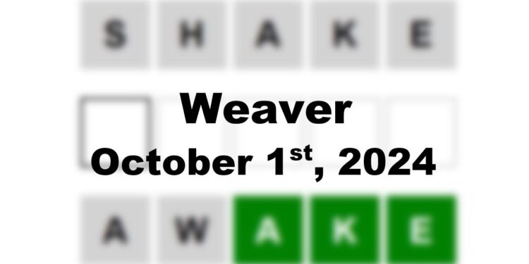 Daily Weaver Answers - 1st October 2024