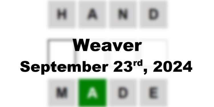 Daily Weaver Answers - 23rd September 2024
