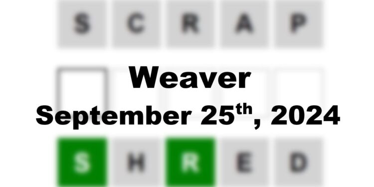 Daily Weaver Answers - 25th September 2024