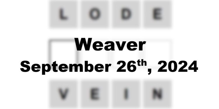 Daily Weaver Answers - 26th September 2024