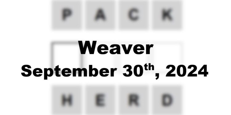 Daily Weaver Answers - 30th September 2024