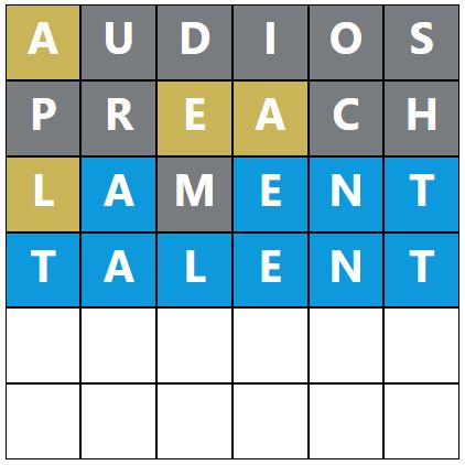 Daily Word Hurdle #1959 Morning Answer - 22nd September 2024