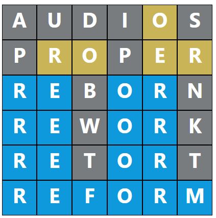Daily Word Hurdle #1960 Afternoon Answer - 22nd September 2024