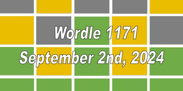 Daily Wordle 1171 - 2nd September 2024