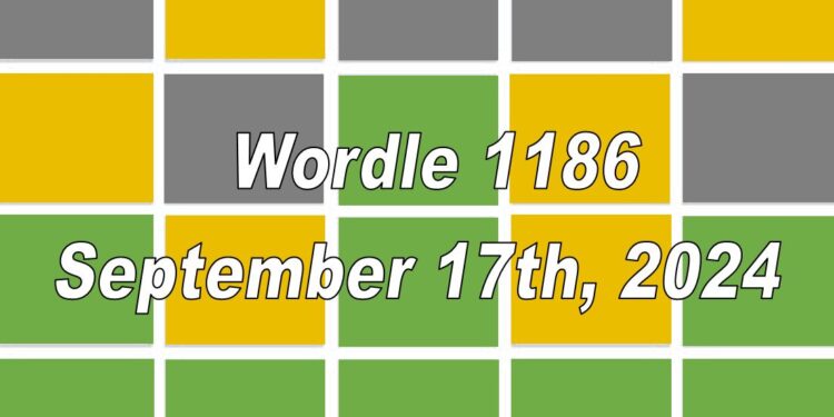 Daily Wordle 1186 - 17th September 2024