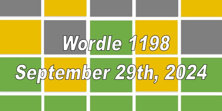 Daily Wordle 1198 - 29th September 2024