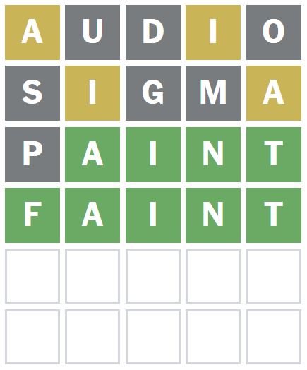 Daily Wordle Answer 1172 - 3rd September 2024