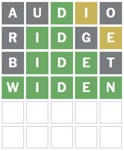 Daily Wordle Answer 1174 - 5th September 2024