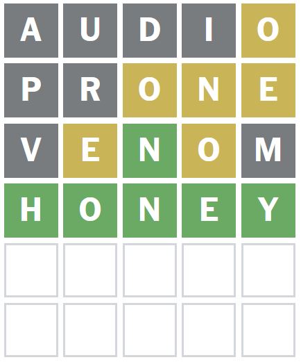 Daily Wordle Answer 1185 - 16th September 2024