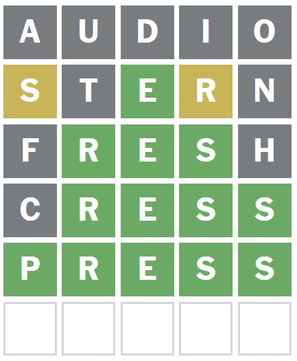 Daily Wordle Answer 1188 - 19th September 2024