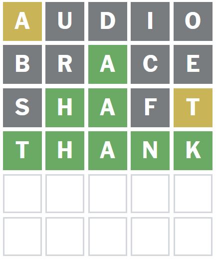 Daily Wordle Answer 1195 - 26th September 2024