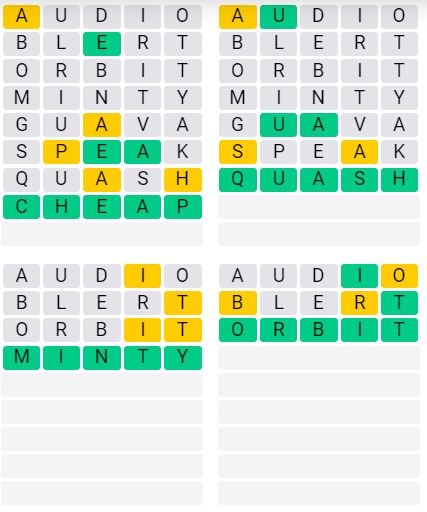 Weekly Quordle 66 Answer - Sept 23rd - Sept 29th 2024