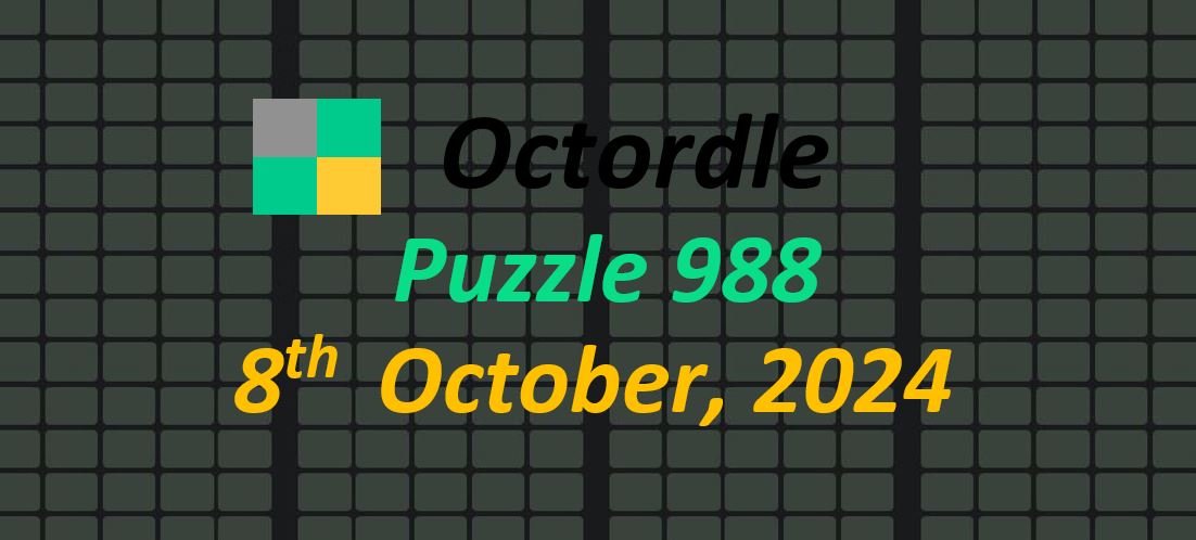 ‘Wordle’ Answer Today 1207 October 8th 2024 – Hints and Solution (10/8/24)