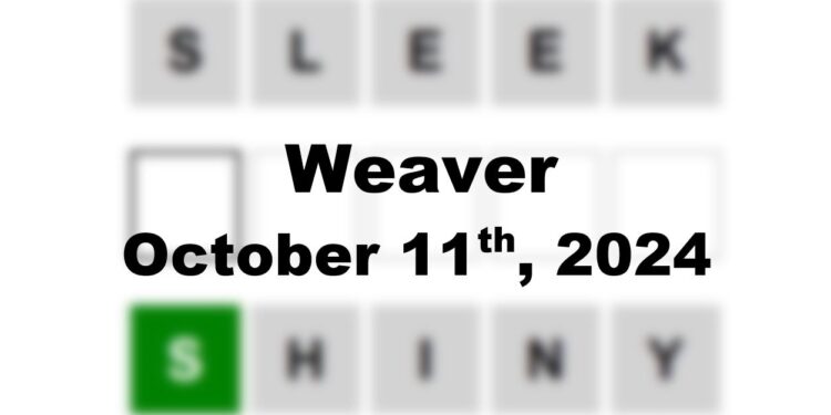 Daily Weaver Answers - 11th October 2024