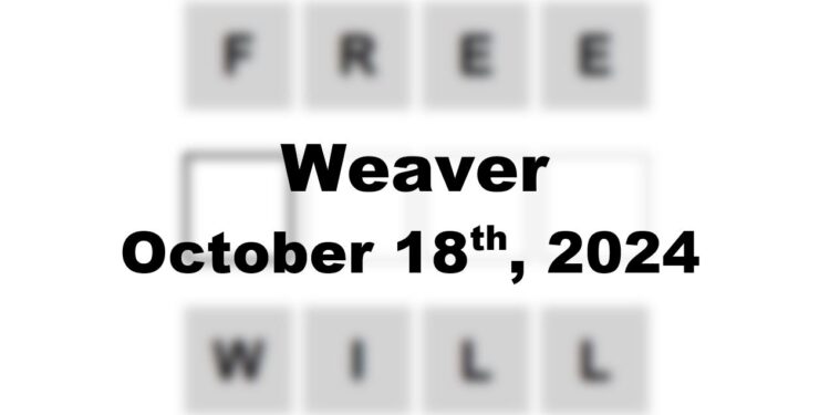 Daily Weaver Answers - 18th October 2024