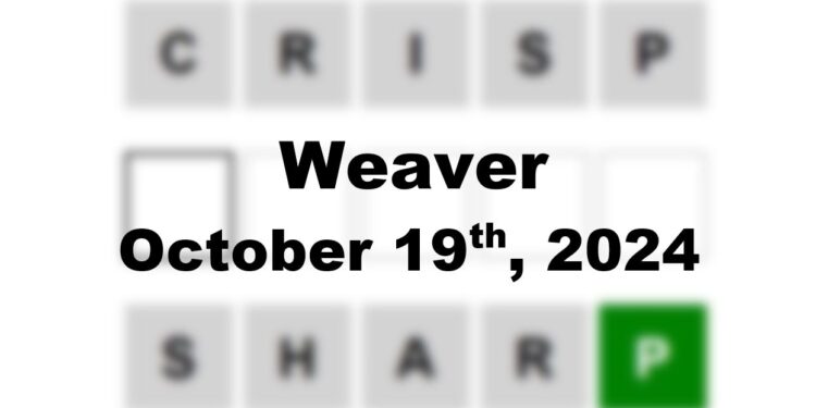 Daily Weaver Answers - 19th October 2024