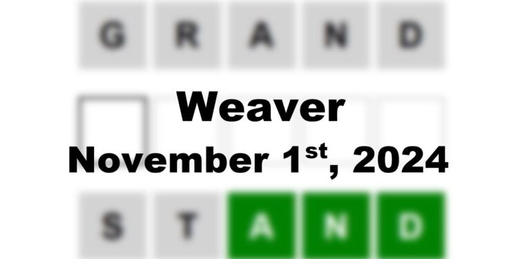 Daily Weaver Answers - 1st November 2024