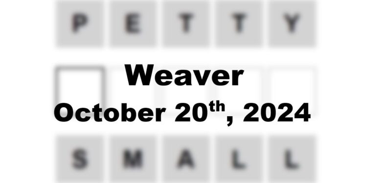 Daily Weaver Answers - 20th October 2024