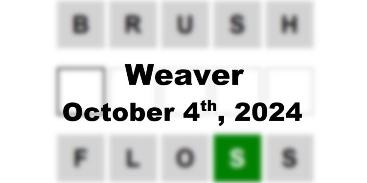 Daily Weaver Answers - 4th October 2024